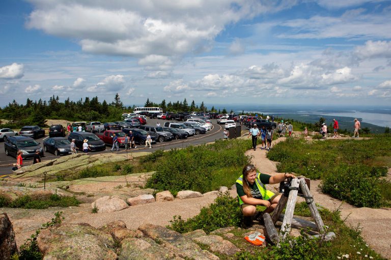 Cadillac Mountain summit road in Acadia National Park