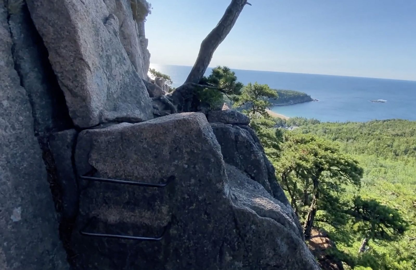 Sand Beach and Great Head seen from the Beehive ledges