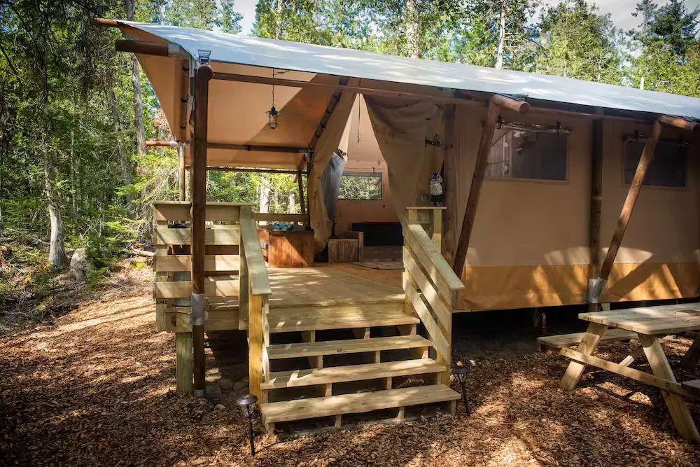 Woods of Eden Glampground in Town Hill, Maine