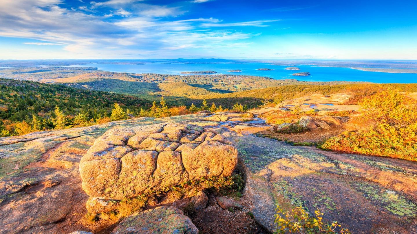 Autumn foliage across Acadia National Park