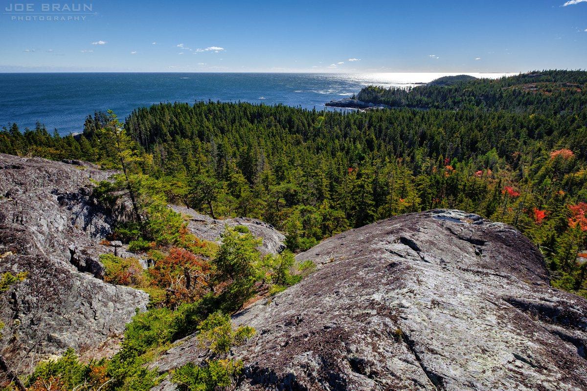 Scenery along Duck Harbor Mountain in Acadia National Park