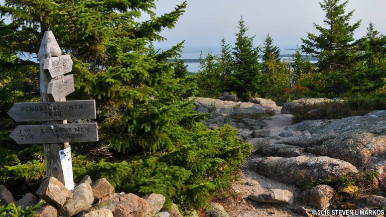 Scenery along Penobscot Mountain Trail in Acadia National Park