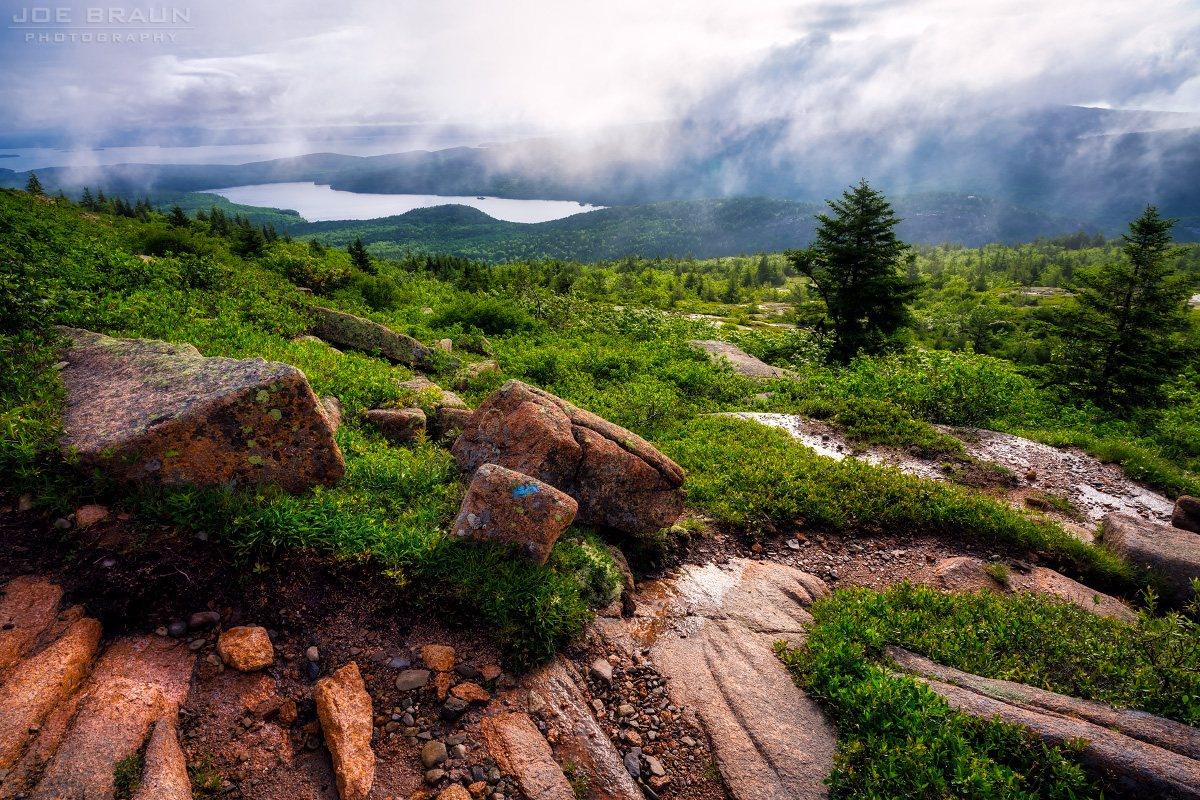 Scenery along Sargent Mountain Loop in Acadia National Park