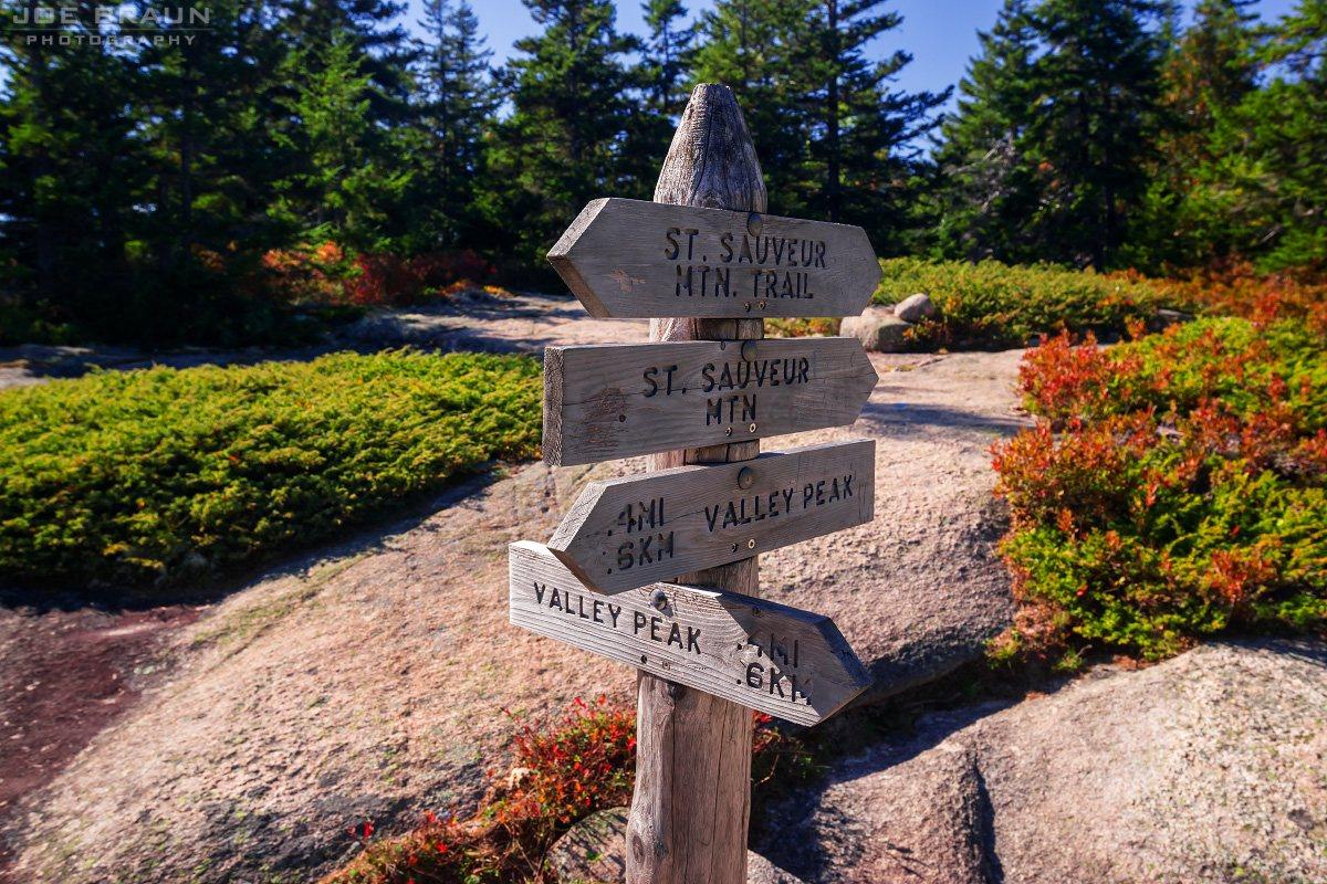 Scenery along St. Sauveur Mountain in Acadia National Park