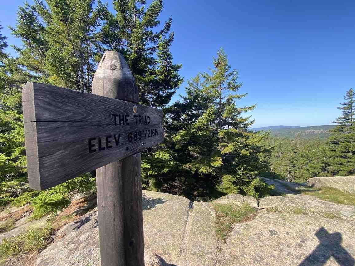 Scenery along Triad Trail in Acadia National Park