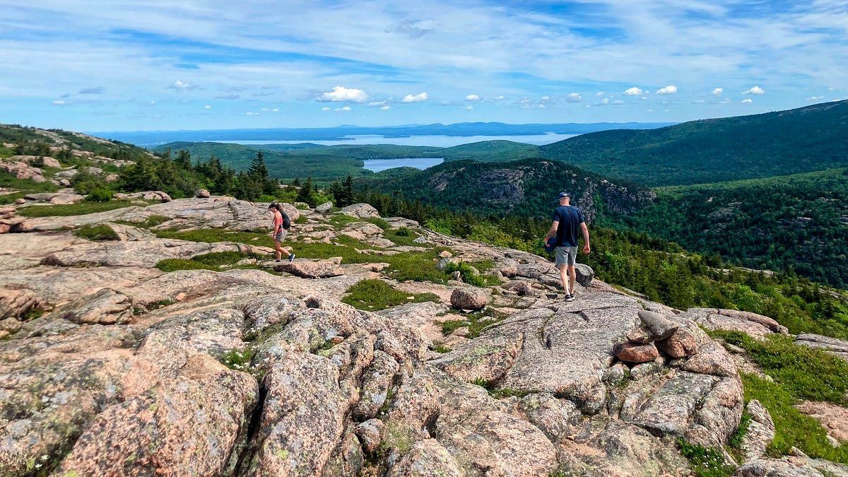 Scenery along Valley Peak Trail in Acadia National Park